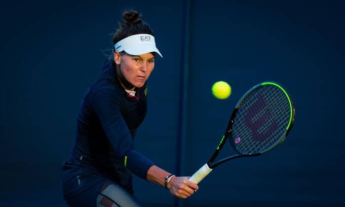 Mandatory Credit: Photo by Rob Prange Shutterstock (12163992en) iIVeronika Kudermetova of Russia in action during the first round at the 2021 Viking International WTA, Tennis Damen 500 tennis tournament Viking International Championships, Day Four, Tennis, Eastbourne, East Sussex, UK - 22 June 2021 EDITORIAL USE ONLY No use with unauthorised audio, video, data, fixture lists, club league logos or live services. Online in-match use limited to 120 images, no video emulation. No use in betting, games or single club league player publications. Viking International Championships, Day Four, Tennis, Eastbourne, East Sussex, UK - 22 June 2021 EDITORIAL USE ONLY No use with unauthorised audio, video, data, fixture lists, club league logos or live services. Online in-match use limited to 120 images, no video emulation. No use in betting, games or single club league player publications.  Copyright: xRobxPrange Shutterstockx 12163992en