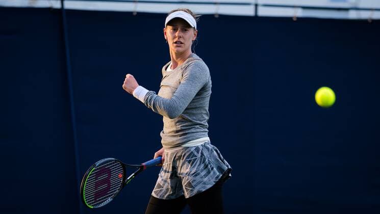 Mandatory Credit: Photo by Rob Prange Shutterstock (12163992fj) iIAlison Riske of the United States in action during the first round at the 2021 Viking International WTA, Tennis Damen 500 tennis tournament Viking International Championships, Day Four, Tennis, Eastbourne, East Sussex, UK - 22 June 2021 EDITORIAL USE ONLY No use with unauthorised audio, video, data, fixture lists, club league logos or live services. Online in-match use limited to 120 images, no video emulation. No use in betting, games or single club league player publications. Viking International Championships, Day Four, Tennis, Eastbourne, East Sussex, UK - 22 June 2021 EDITORIAL USE ONLY No use with unauthorised audio, video, data, fixture lists, club league logos or live services. Online in-match use limited to 120 images, no video emulation. No use in betting, games or single club league player publications.  Copyright: xRobxPrange Shutterstockx 12163992fj