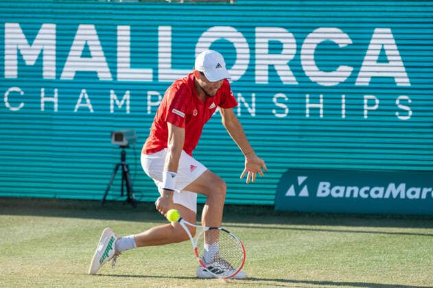 20210622 Mallorca Championships 2021 SANTA PONSA, SPAIN JUNE 22 2021 Dominic Thiem of Austria at Mallorca Championships 2021 on June 22, 2021 in Santa Ponsa, Santa Ponsa Baleares Spain