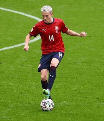 Mandatory Credit: Photo by Kieran McManus BPI Shutterstock (12163762fe) Jakub Jankto of Czech Republic Czech Republic v England, UEFA European Championship, EM, Europameisterschaft 2020, Group D, Football, Wembley Stadium, London, UK - 22 June 2021 EDITORIAL USE ONLY No use with unauthorised audio, video, data, fixture lists, club league logos or live services. Online in-match use limited to 120 images, no video emulation. No use in betting, games or single club league player publications. Czech Republic v England, UEFA European Championship 2020, Group D, Football, Wembley Stadium, London, UK - 22 June 2021 EDITORIAL USE ONLY No use with unauthorised audio, video, data, fixture lists, club league logos or live services. Online in-match use limited to 120 images, no video emulation. No use in betting, games or single club league player publications. Copyright: xKieranxMcManus BPI Shutterstockx 12163762fe