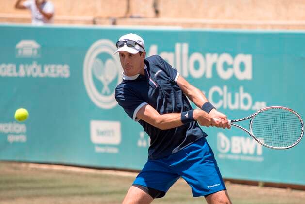 New Zealand s tennis player Marcus Daniell hits the ball during his double match with Austrian teammate Philipp Oswald against Belorussian Andrei Vasilievski and Israeli Jonatha Erlich, in Mallorca Championships ATP, Tennis Herren 250 tennis tournament at Mallorca Country Club in Santa Ponca, Majorca island, eastern Spain, 23 June 2021. Mallorca Championships ATP 250 tennis tournament !ACHTUNG: NUR REDAKTIONELLE NUTZUNG!  Copyright: xATIENZAx GRAF6514 20210623-4b5208e56e40693e777314c27554df8c40809464