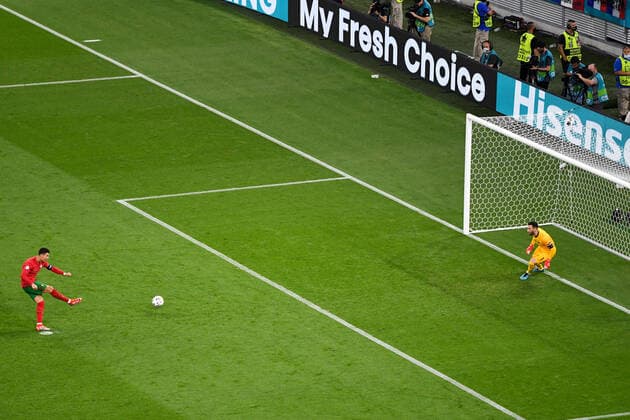 07 CRISTIANO RONALDO (POR) - PENALTY - BUT FOOTBALL : Portugal vs France - UEFA EURO, EM, Europameisterschaft,Fussball 2020 - 23 06 2021 AnthonyBIBARD FEP Panoramic 