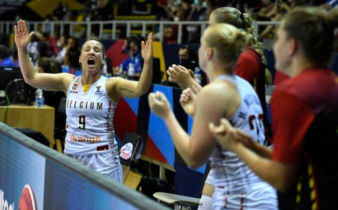 STRASBOURG, FRANCE - JUNE 23 : Marjorie Carpreaux of Belgium pictured during FIBA Women s Eurobasket match between Belgium and Russia on june 23, 2021 in Strasbourg, France 23 06 2021 BASKET BALL : France Vs Bosnie - Women s Eurobasket - 23 06 2021 Photonews Panoramic 