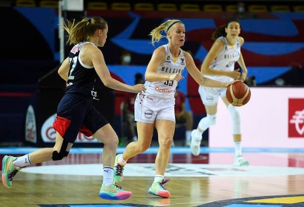 STRASBOURG, FRANCE - JUNE 23 : Julie Allemand of Belgium pictured during FIBA Women s Eurobasket match between Belgium and Russia on june 23, 2021 in Strasbourg, France 23 06 2021 BASKET BALL : France Vs Bosnie - Women s Eurobasket - 23 06 2021 Photonews Panoramic 