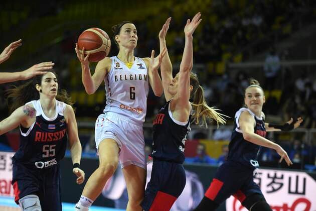 STRASBOURG, FRANCE - JUNE 23 : Antonia Delaere of Belgium pictured during FIBA Women s Eurobasket match between Belgium and Russia on june 23, 2021 in Strasbourg, France 23 06 2021 BASKET BALL : France Vs Bosnie - Women s Eurobasket - 23 06 2021 Photonews Panoramic 