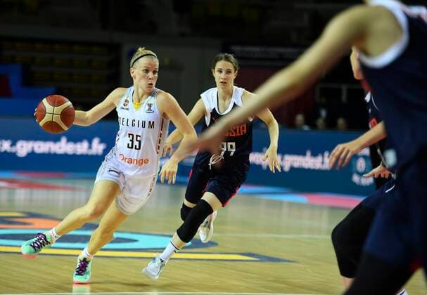 STRASBOURG, FRANCE - JUNE 23 : Julie Van Loo of Belgium pictured during FIBA Women s Eurobasket match between Belgium and Russia on june 23, 2021 in Strasbourg, France 23 06 2021 BASKET BALL : France Vs Bosnie - Women s Eurobasket - 23 06 2021 Photonews Panoramic 