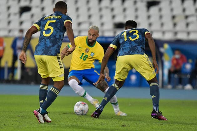 Football, Copa America, Brazil - Colombia