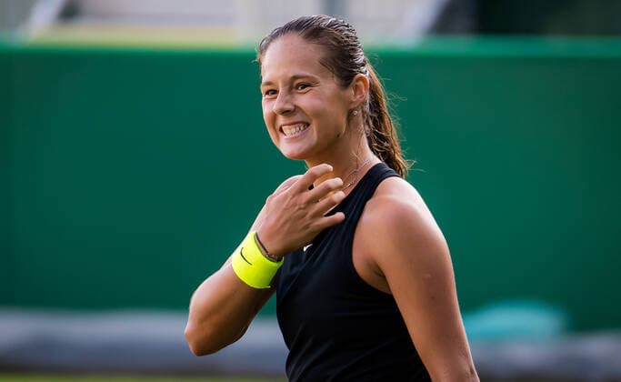 June 23, 2021: Daria Kasatkina of Russia in action during her second-round match at the 2021 Viking International WTA, Tennis Damen 500 tennis tournament against Ons Jabeur of Tunisia - ZUMAa181 20210623_zaa_a181_191 Copyright: xRobxPrangex