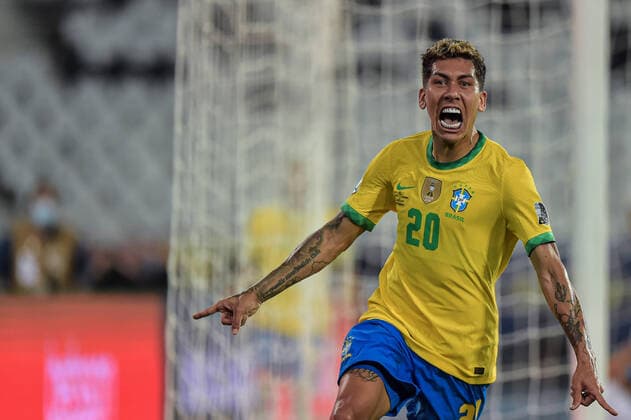 Brazil v Colombia: Group B - Copa America Brazil 2021 Roberto Firmino Brazil player celebrates his goal during the Group B match between Brazil and Colombia as part of Copa America Brazil 2021 at Estadio Olimpico Nilton Santos on June 23, 2021 in Rio de Janeiro, Brazil. Rio De Janeiro Brazil ribeiro-notitle210623_np2J1  Copyright: xThiagoxRibeirox