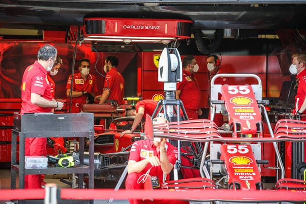 FORMULA 1 - GP of Styria 2021 SPIELBERG,AUSTRIA,24.JUN.21 - MOTORSPORTS, FORMULA 1 - Grand Prix of Styria, Red Bull Ring, preview. Image shows the car of Carlos Sainz (ESP Ferrari).  GEPAxpictures xManfredxBinder