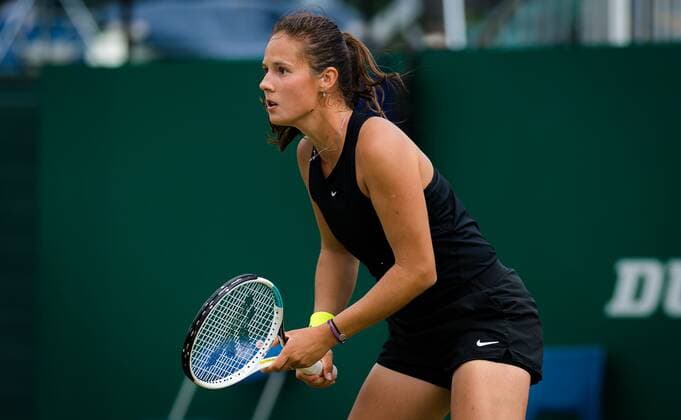 Mandatory Credit: Photo by Rob Prange Shutterstock (12167449at) Daria Kasatkina of Russia in action during her quarter-final match at the 2021 Viking International WTA, Tennis Damen 500 tennis tournament Viking International Championships, Day Six, Tennis, Eastbourne, East Sussex, UK - 24 June 2021 Viking International Championships, Day Six, Tennis, Eastbourne, East Sussex, UK - 24 June 2021 Copyright: xRobxPrange Shutterstockx 12167449at