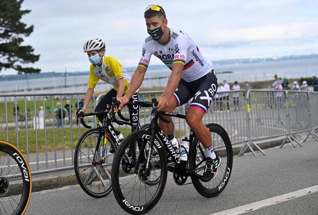 Brest, France - June 24 : SAGAN Peter (SVK) of BORA - HANSGROHE during the team presentation prior the start of the 108th edition of the 2021 Tour de France cycling race on June 24, 2021 in Brest, France, 24 06 2021 CYCLISME : 108eme edition Tour de France 2021 - Brest - 24 06 2021 PhotoNews Panoramic 