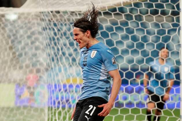 Uruguay s Edinson Cavani celebrates a goal today against Bolivia, during a match for Group A of the Copa America at the Arena Pantanal stadium in Cuiaba, Brazil, 24 June 2021. Bolivia - Uruguay !ACHTUNG: NUR REDAKTIONELLE NUTZUNG!  Copyright: xRaulxMartinezx AME8315 20210624-ee0e8feb087c44ae5f0e29c5d17a0a7bf4cce35e