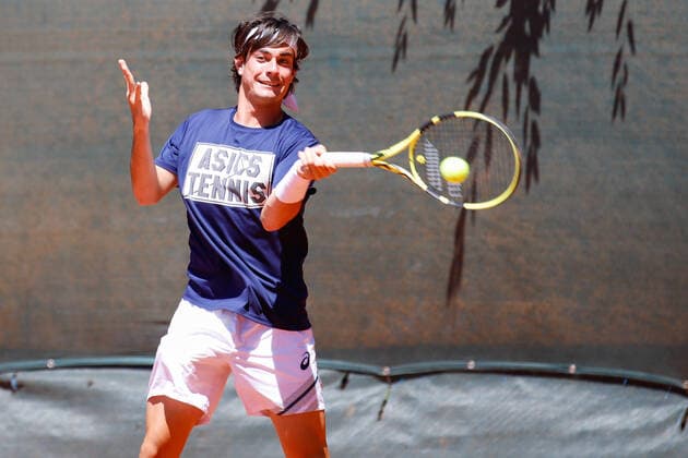 The Italian Tennis player Giulio Zeppieri training during ATP, Tennis Herren Challenger Milano 2021, Tennis Internationals in Milan, Italy, June 25 2021  Copyright: xLiveMedia RobertaxCorradinx xIPAx xLiveMediax 0