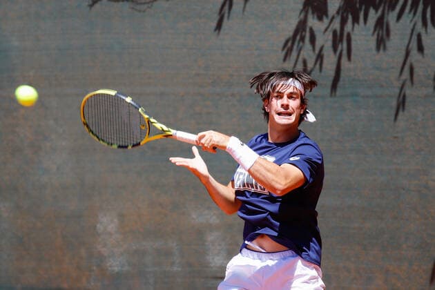 The Italian Tennis player Giulio Zeppieri training during ATP, Tennis Herren Challenger Milano 2021, Tennis Internationals in Milan, Italy, June 25 2021  Copyright: xLiveMedia RobertaxCorradinx xIPAx xLiveMediax 0