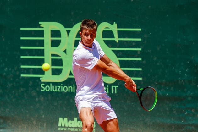 The Croatian tennis player Duje Ajdukovic during ATP, Tennis Herren Challenger Milano 2021, Tennis Internationals in Milan, Italy, June 25 2021  Copyright: xLiveMedia RobertaxCorradinx xIPAx xLiveMediax 0