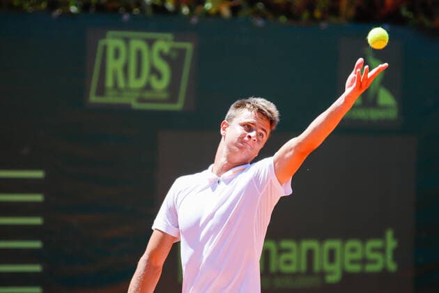 The Croatian tennis player Duje Ajdukovic during ATP, Tennis Herren Challenger Milano 2021, Tennis Internationals in Milan, Italy, June 25 2021  Copyright: xLiveMedia RobertaxCorradinx xIPAx xLiveMediax 0