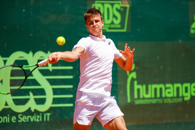 The Croatian tennis player Duje Ajdukovic during ATP, Tennis Herren Challenger Milano 2021, Tennis Internationals in Milan, Italy, June 25 2021  Copyright: xLiveMedia RobertaxCorradinx xIPAx xLiveMediax 0