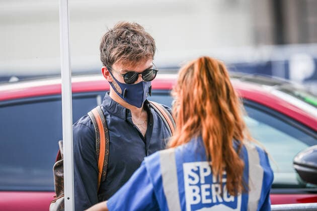 Formula 1 - GP of Styria 2021 SPIELBERG,AUSTRIA,25.JUN.21 - MOTORSPORTS, FORMULA 1 - Grand Prix of Styria, Red Bull Ring, free practice. Image shows Pierre Gasly (FRA Scuderia AlphaTauri) take fever.  GEPAxpictures xManfredxBinder