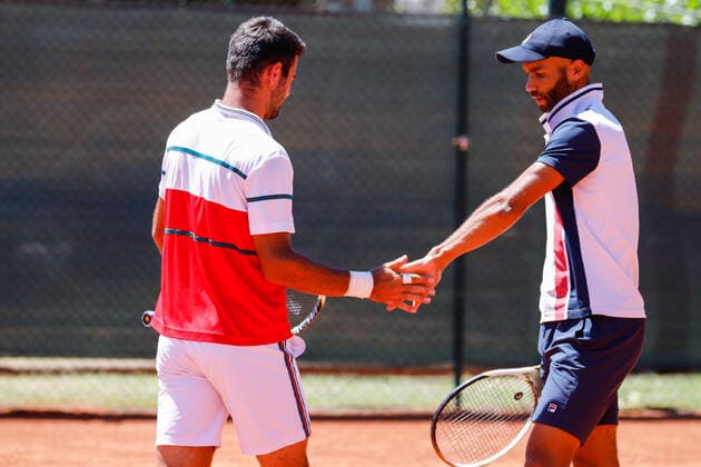Fabien Reboul and Sadio Doumbia during ATP, Tennis Herren Challenger Milano 2021, Tennis Internationals in Milan, Italy, June 25 2021  Copyright: xLiveMedia RobertaxCorradinx xIPAx xLiveMediax 0
