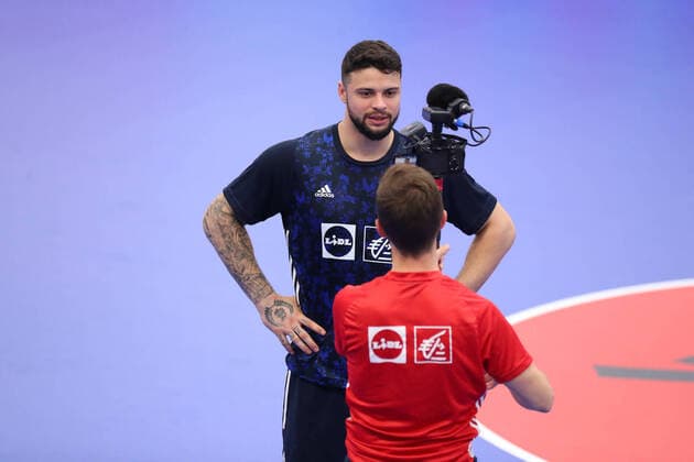 Elohim Prandi (France) HANDBALL : Entrainement equipe de France de handball masculine a Creteil - 25 06 2021 KevinDomas Panoramic 