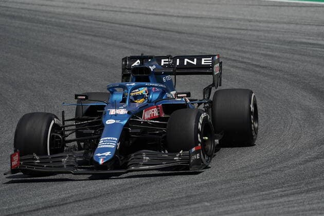 Formula 1 BWT Grand Prix of Styria 2021 25 06 2021, Red Bull Ring , Spielberg, Formula 1 BWT Grand Prix of Styria 2021 , in the picture Fernando Alonso ESP 14 , Alpine F1 Team nordphotoxGmbHx xBratic nph00250