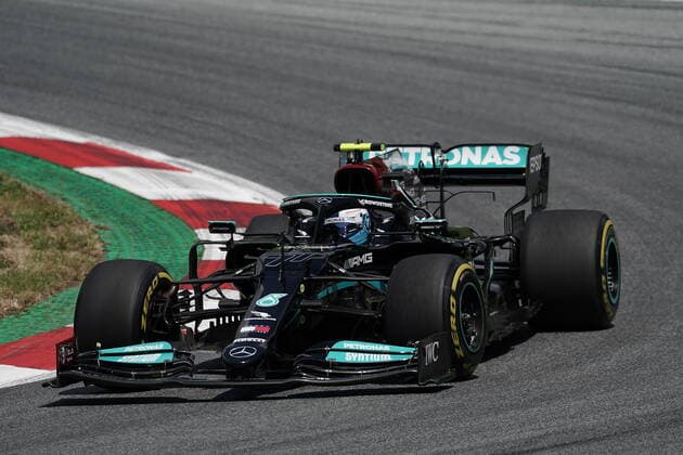 Formula 1 BWT Grand Prix of Styria 2021 25 06 2021, Red Bull Ring , Spielberg, Formula 1 BWT Grand Prix of Styria 2021 , in the picture Valtteri Bottas FIN 77 , Mercedes AMG Petronas Formula One Team nordphotoxGmbHx xBratic nph00250