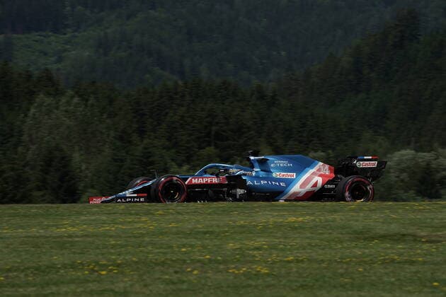 Formula 1 BWT Grand Prix of Styria 2021 25 06 2021, Red Bull Ring , Spielberg, Formula 1 BWT Grand Prix of Styria 2021 , in the picture Fernando Alonso ESP 14 , Alpine F1 Team nordphotoxGmbHx xBratic nph00250