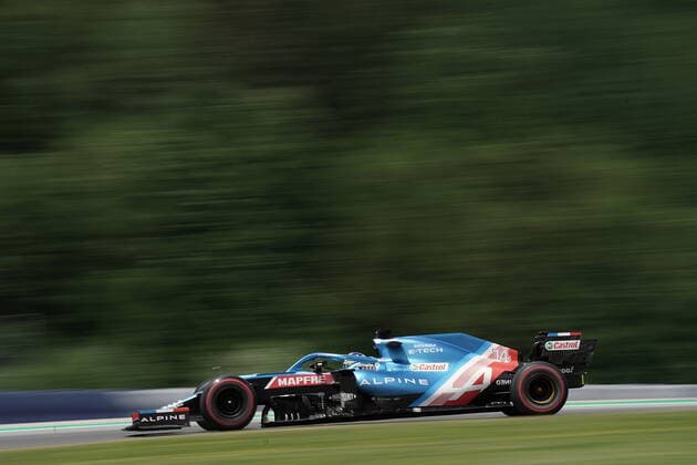 Formula 1 BWT Grand Prix of Styria 2021 25 06 2021, Red Bull Ring , Spielberg, Formula 1 BWT Grand Prix of Styria 2021 , in the picture Fernando Alonso ESP 14 , Alpine F1 Team nordphotoxGmbHx xBratic nph00250