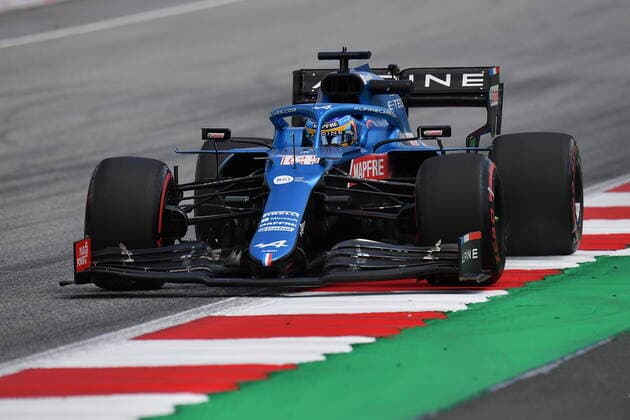 Formula 1 BWT Grand Prix of Styria 2021 25 06 2021, Red Bull Ring , Spielberg, Formula 1 BWT Grand Prix of Styria 2021 , in the picture Fernando Alonso ESP 14 , Alpine F1 Team nordphotoxGmbHx xBratic nph00250