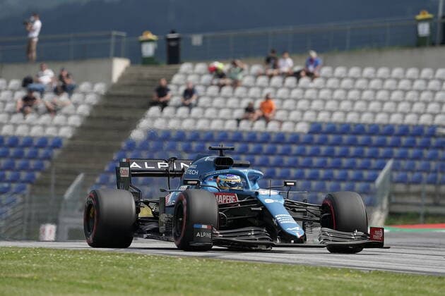Formula 1 BWT Grand Prix of Styria 2021 25 06 2021, Red Bull Ring , Spielberg, Formula 1 BWT Grand Prix of Styria 2021 , in the picture Fernando Alonso ESP 14 , Alpine F1 Team nordphotoxGmbHx xBratic nph00250