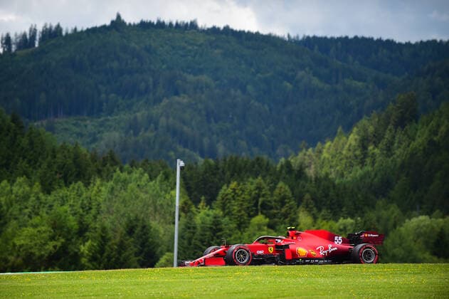 F1 Grand Prix of Styria - Qualifying Carlos Sainz of Scuderia Mission Winnow Ferrari drive his SF21 single-seater during free practice of Styrian Grand Prix, 8th round of Formula One World Championship, WM, Weltmeisterschaft in Red Bull Ring in Spielberg, Styria, Austria, 26 June 2021 Spielberg Styria Austria diodato-notitle210626_nphhE  Copyright: xAndreaxDiodatox