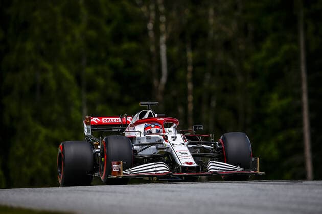 07 RAIKKONEN Kimi (fin), Alfa Romeo Racing ORLEN C41, action during the Formula 1 Grosser Preis Der Steiermark 2021, 2021 Styrian Grand Prix, 8th round of the 2021 FIA Formula One World Championship, WM, Weltmeisterschaft from June 25 to 27, 2021 on the Red Bull Ring, in Spielberg, Austria FORMULE 1 : Grand prix de Styrie - Essais - Spielberg - 26 06 2021 DPPI Panoramic 