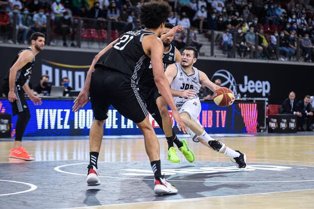 Axel Julien ( 83 - Dijon ) BASKET : Dijon vs Lyon - Final 4 - Rouen - 26 06 2021 FedericoPestellini Panoramic 