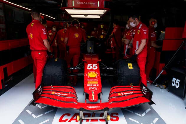 F1 Grand Prix of Styria 55 Carlos Sainz (ESP, Scuderia Ferrari Mission Winnow), F1 Grand Prix of Styria at Red Bull Ring on June 26, 2021 in Spielberg, Austria. (Photo by COLOMBO IMAGES FIA Pool via HOCH ZWEI) Spielberg Austria Poolfoto HOCH ZWEI Pool COLOMBO IMAGES ,EDITORIAL USE ONLY