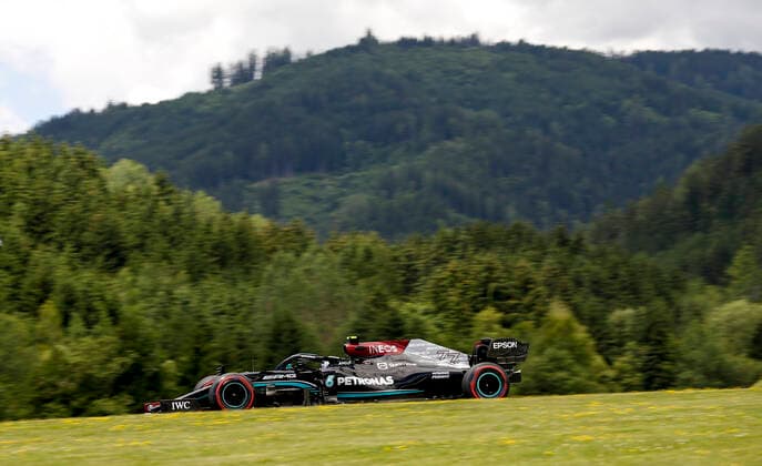 77 Valtteri Bottas FIN, Mercedes AMG Petronas F1 Team , F1 Grand Prix of Styria at Red Bull Ring on June 26, 2021 in Spielberg, Austria Photo by HOCH ZWEI Spielberg Austria