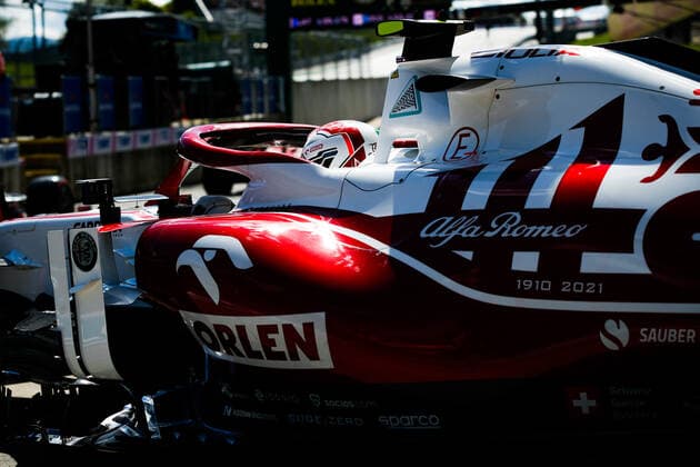 GIOVINAZZI Antonio (ita), Alfa Romeo Racing ORLEN C41, action during the Formula 1 Grosser Preis Der Steiermark 2021, 2021 Styrian Grand Prix, 8th round of the 2021 FIA Formula One World Championship, WM, Weltmeisterschaft from June 25 to 27, 2021 on the Red Bull Ring, in Spielberg, Austria FORMULE 1 : Grand prix de Styrie - Essais - Spielberg - 26 06 2021 DPPI Panoramic 