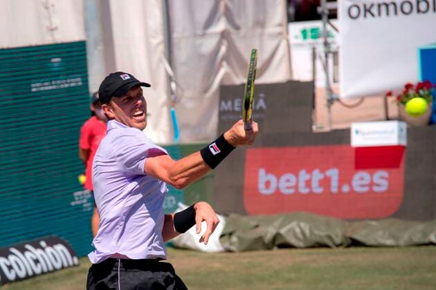 US tennis player Sam Querrey in action against Russian Daniil Medvedev during their Mallorca Championship ATP, Tennis Herren final tennis match held in Santa Ponca, Majorca, Spain, 26 June 2021. Mallorca Championschip ATP !ACHTUNG: NUR REDAKTIONELLE NUTZUNG!  Copyright: xAtienzax GRAF8723 20210626-cfb8c09db7402d24957ac7446b1a0f1ccf36a76e