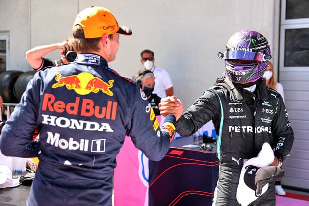 F1 Grand Prix of Styria 33 Max Verstappen (NED, Red Bull Racing), 44 Lewis Hamilton (GBR, Mercedes-AMG Petronas F1 Team), F1 Grand Prix of Styria at Red Bull Ring on June 26, 2021 in Spielberg, Austria. (Photo by xpbimages.com XPB Images FIA Pool via HOCH ZWEI) Spielberg Austria Poolfoto HOCH ZWEI Pool XPB Images ,EDITORIAL USE ONLY