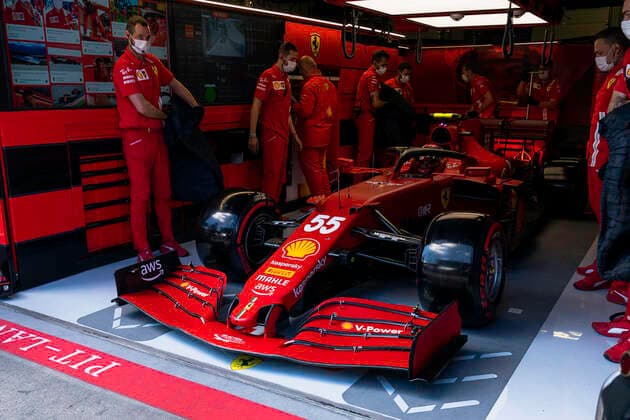 F1 Grand Prix of Styria 55 Carlos Sainz (ESP, Scuderia Ferrari Mission Winnow), F1 Grand Prix of Styria at Red Bull Ring on June 26, 2021 in Spielberg, Austria. (Photo by COLOMBO IMAGES FIA Pool via HOCH ZWEI) Spielberg Austria Poolfoto HOCH ZWEI Pool COLOMBO IMAGES ,EDITORIAL USE ONLY