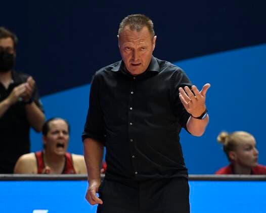 VALENCIA, SPAIN - JUNE 26: Philip Mestdagh of Belgium looks dejected pictured during FIBA Women s Eurobasket match between Belgium and Serbia semi finals on june 26, 2021 in Valencia ,Spain 26 06 2021 BASKET BALL FEMININ : Belgique vs Serbie - FIBA Women s Eurobasket - 1 2 - Valence - 26 06 2021 PhotoNews Panoramic 
