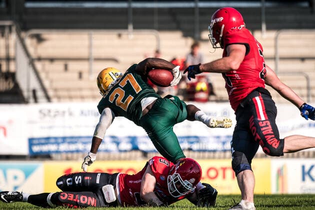 GFL German Football League Potsdam Royals vs Cologne Crocodiles 26 06 2021 GFL, Potsdam Royals Cologne Crocodiles Karl Liebknecht Stadion Potsdam, 26 06 2021 Copyright: xBEAUTIFULxSPORTS NicolxMarschallx