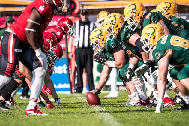 GFL German Football League Potsdam Royals vs Cologne Crocodiles 26 06 2021 GFL, Potsdam Royals Cologne Crocodiles Karl Liebknecht Stadion Potsdam, 26 06 2021 Copyright: xBEAUTIFULxSPORTS NicolxMarschallx