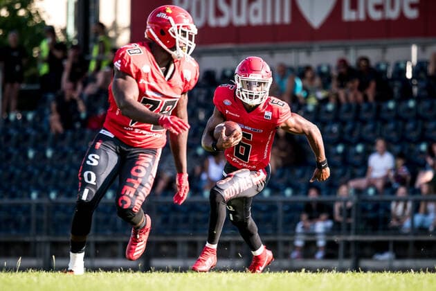 GFL German Football League Potsdam Royals vs Cologne Crocodiles 26 06 2021 GFL, Potsdam Royals Cologne Crocodiles Karl Liebknecht Stadion Potsdam, 26 06 2021 Copyright: xBEAUTIFULxSPORTS NicolxMarschallx