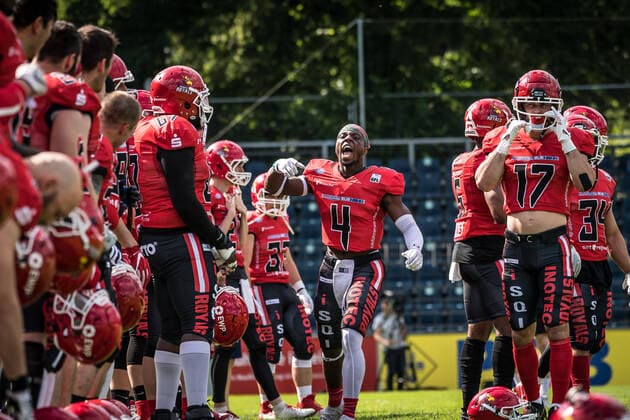 GFL German Football League Potsdam Royals vs Cologne Crocodiles 26 06 2021 GFL, Potsdam Royals Cologne Crocodiles Karl Liebknecht Stadion Potsdam, 26 06 2021 Copyright: xBEAUTIFULxSPORTS NicolxMarschallx