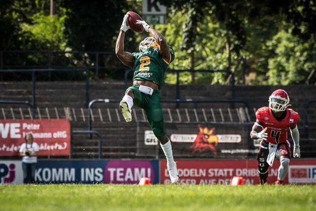 GFL German Football League Potsdam Royals vs Cologne Crocodiles 26 06 2021 GFL, Potsdam Royals Cologne Crocodiles Karl Liebknecht Stadion Potsdam, 26 06 2021 Copyright: xBEAUTIFULxSPORTS NicolxMarschallx