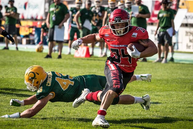 GFL German Football League Potsdam Royals vs Cologne Crocodiles 26 06 2021 GFL, Potsdam Royals Cologne Crocodiles Karl Liebknecht Stadion Potsdam, 26 06 2021 Copyright: xBEAUTIFULxSPORTS NicolxMarschallx