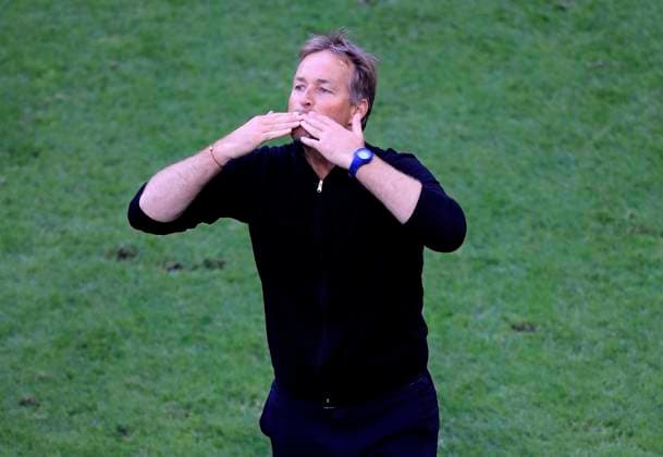 HJULMAND Kasper coach Team Denmark after the victory at the Johan Cruijff Arena in Amsterdam UEFA European Football Championship 2020 Round of 16 Wales Denmark 0 4 on 26 June 2021 in Amsterdam DFL REGULATES PROHIBIT ANY USE OF PHOTOGRAPHS as IMAGE SEQUENCES and or QUASI VIDEO