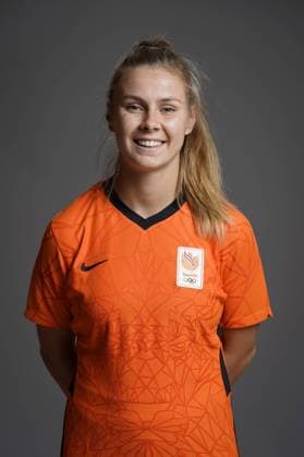 ERMELO Portrait of Victoria Pelova of the Dutch women s national football team, in the shirt for the Olympic Games ANP ROY LAZET xVIxANPxSportx xxANPxIVx 433089262