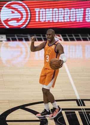 June 26, 2021, Los Angeles, California, USA: Chris Paul 3 of the Phoenix Suns during Game 4 of the 2021 Western Conference finals NBA, Basketball Herren, USA playoff game against the Los Angeles Clippers on Saturday June 26, 2021 at the Staples Center in Los Angeles, California. Clippers lose to Suns 80 - 84. JAVIER ROJASPI Los Angeles USA - ZUMAp124 20210626_zaa_p124_032 Copyright: xx